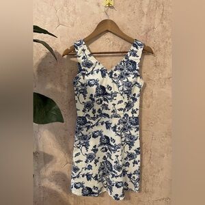 Charming Charlie Navy Floral Midi Dress